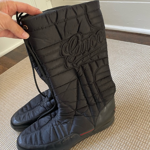 Gucci light winter boot with threads size 37 black - Picture 1 of 5